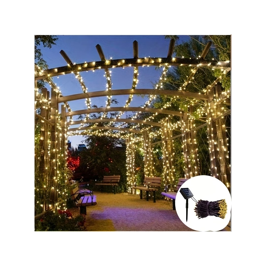 LED Outdoor Solar Fairy String Lights – 12m Twinkling Star Lights - 2 Packs - 5