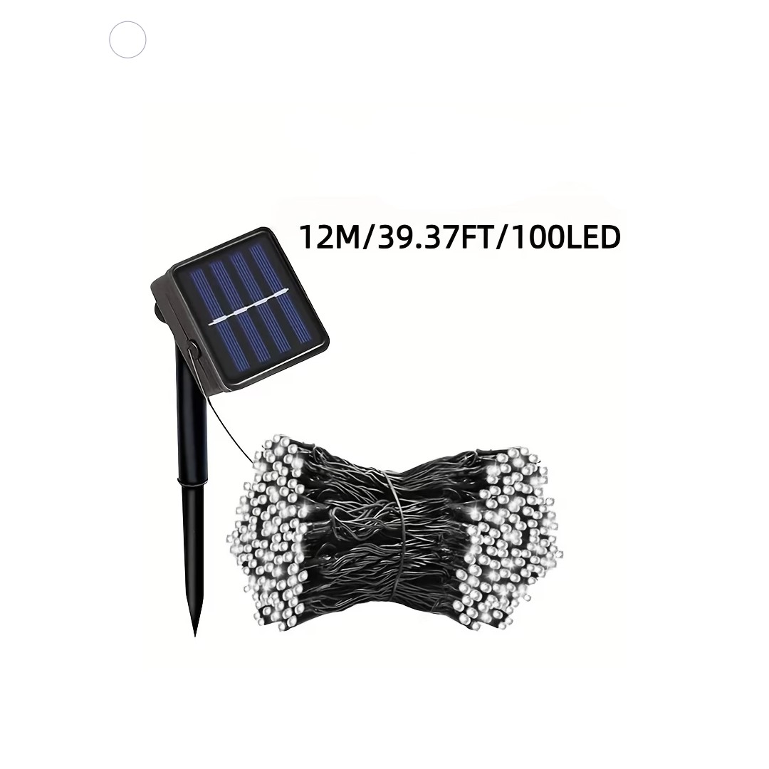 LED Outdoor Solar Fairy String Lights – 12m Twinkling Star Lights - 2 Packs - 2