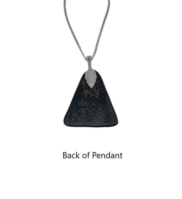 Glass Pendant with 925 Sterling Silver Necklace (50cm Cube Chain) - 6