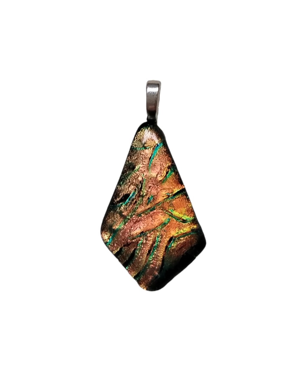 Glass Pendant with 925 Sterling Silver Necklace (50cm Cube Chain) - 2