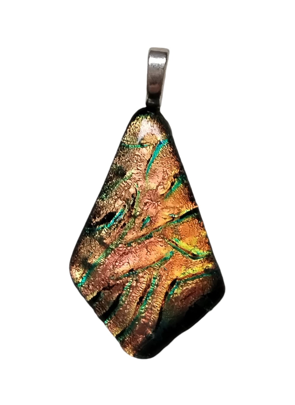 Glass Pendant with 925 Sterling Silver Necklace (50cm Cube Chain) - 3
