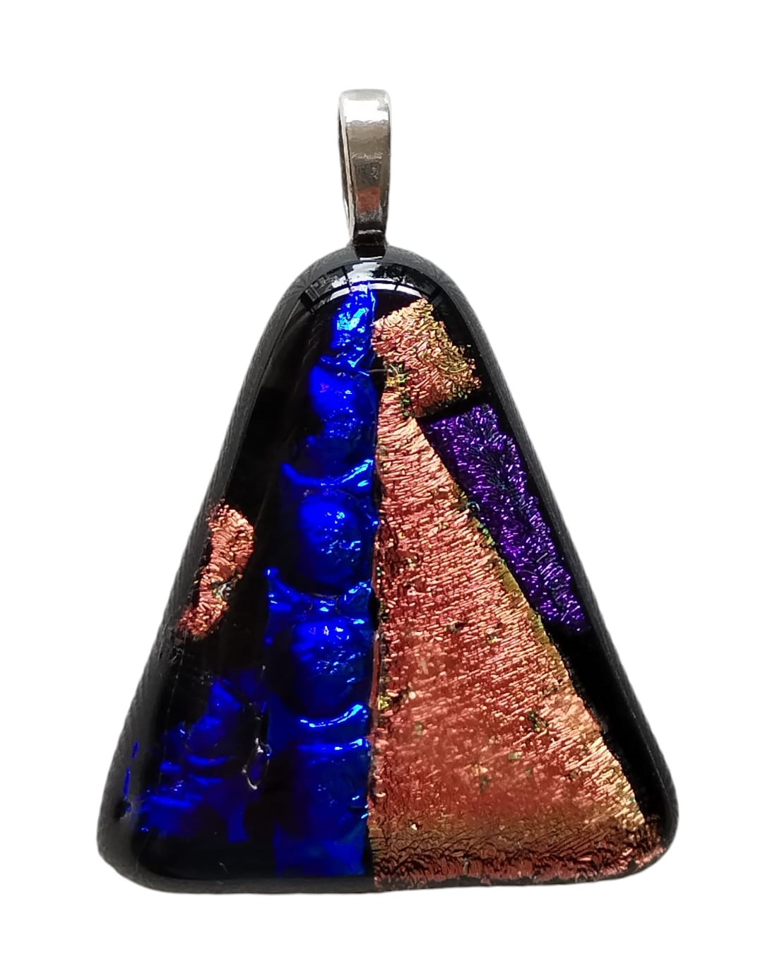 Glass Pendant with 925 Sterling Silver Necklace (50cm Cube Chain) - 2