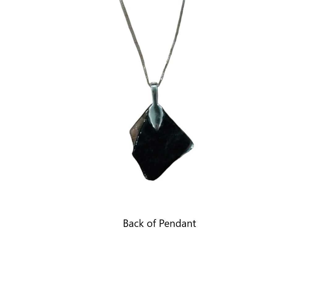 Glass Pendant with 925 Sterling Silver Necklace (1mm/50cm Box Chain) - 5