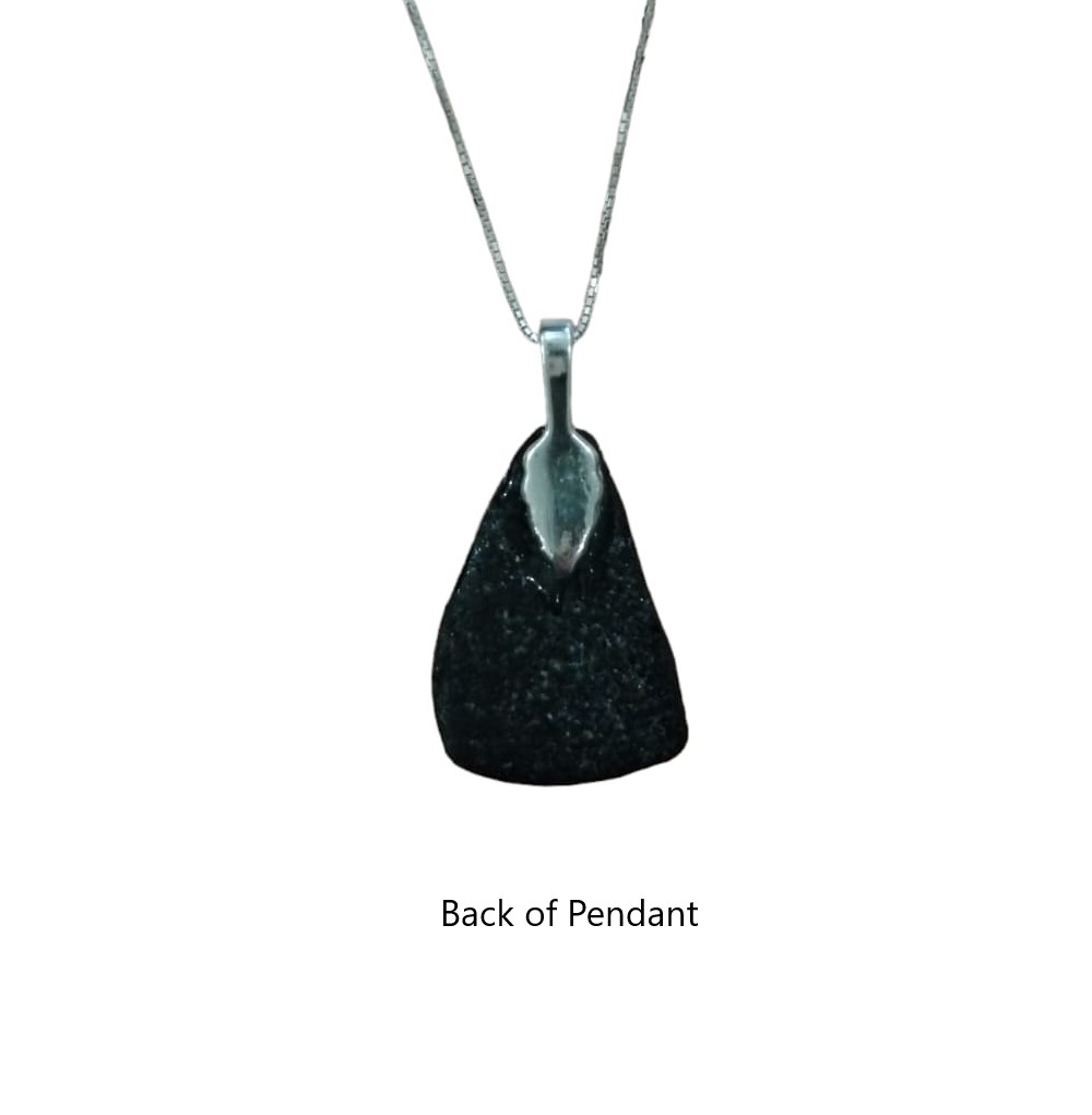 Glass Pendant with 925 Sterling Silver Necklace (1mm/50cm Box Chain) - 5