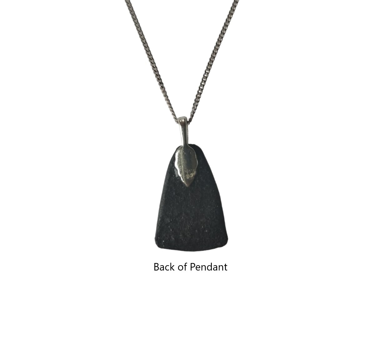 Dichroic Glass Pendant — 925 Silver Cube Chain - 5
