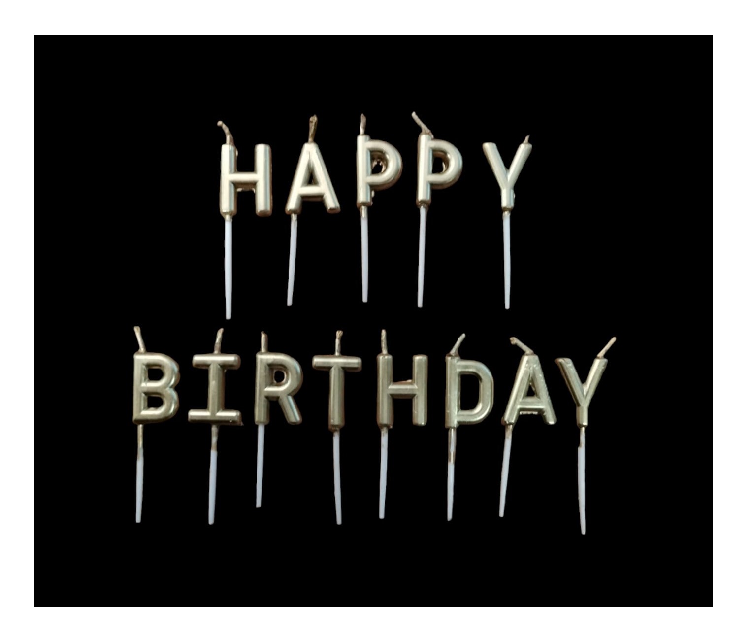 Gold, Black and White Party Balloon Pack with Golden Candle Cake Toppers – 69 Pieces - 3