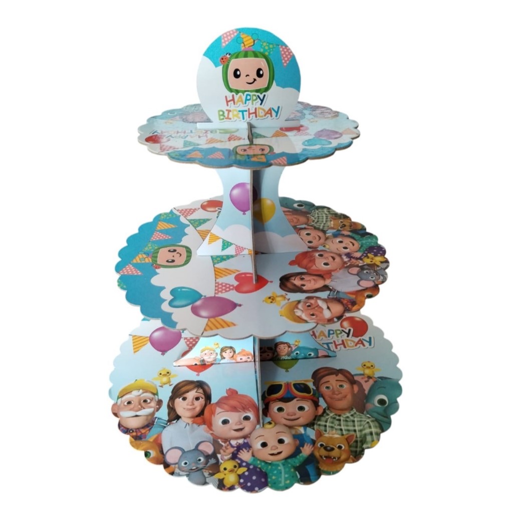 Cute Melon Themed Party Balloon Pack – Including 3 Tier Cup Cake Stand (63 Pieces) - 8