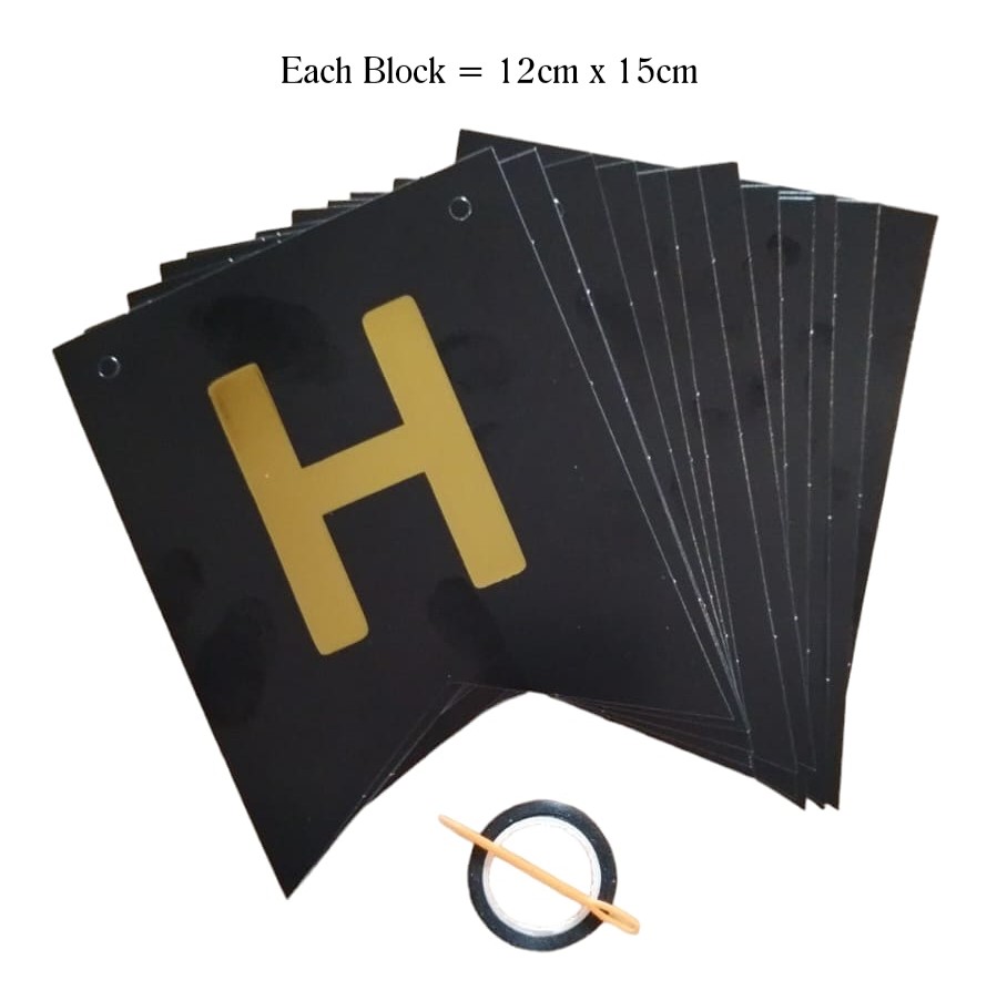 Gold, Black and White Party Balloon Pack with Golden Candle Cake Toppers – 69 Pieces - 6
