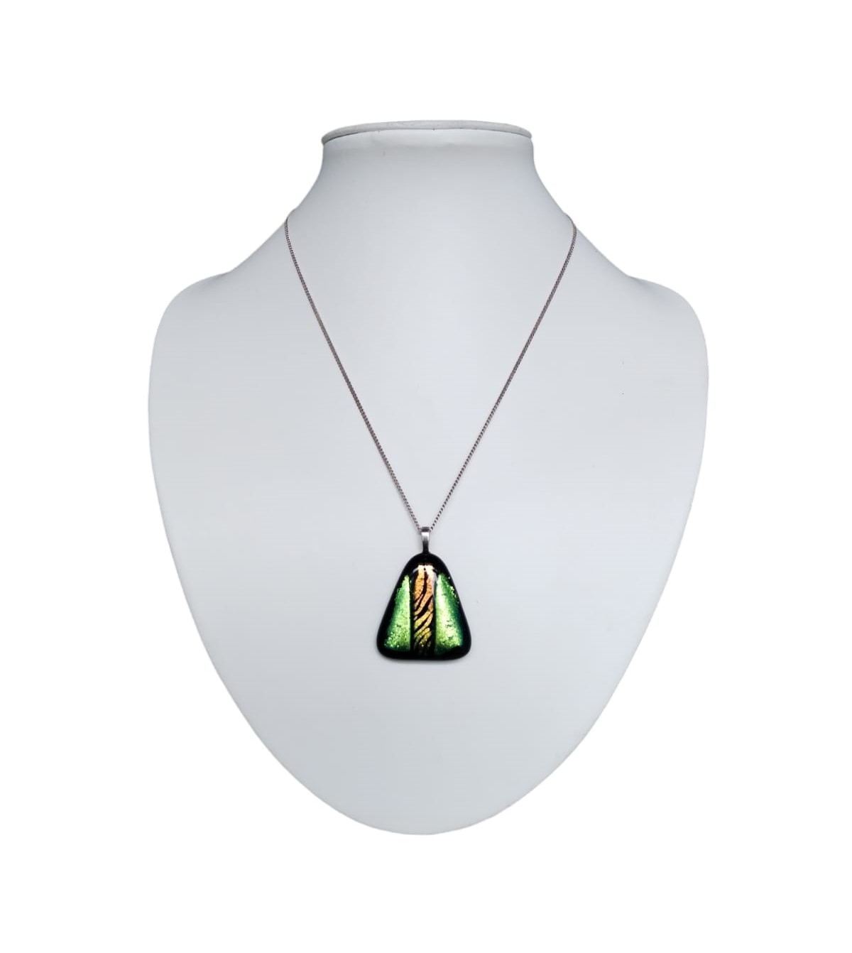 Unique Glass Pendant with 925 Sterling Silver Necklace (1.5mm/50cm Cube Chain) - 4
