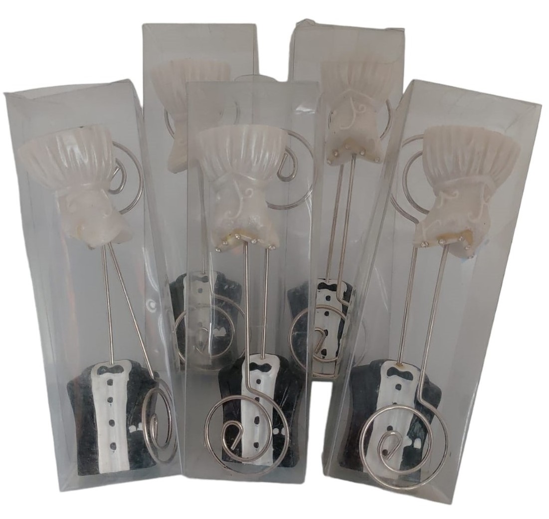 Table Name / Place Card Holder (Set of 10) – Includes 5 Tuxedo and 5 Wedding Dress Holders