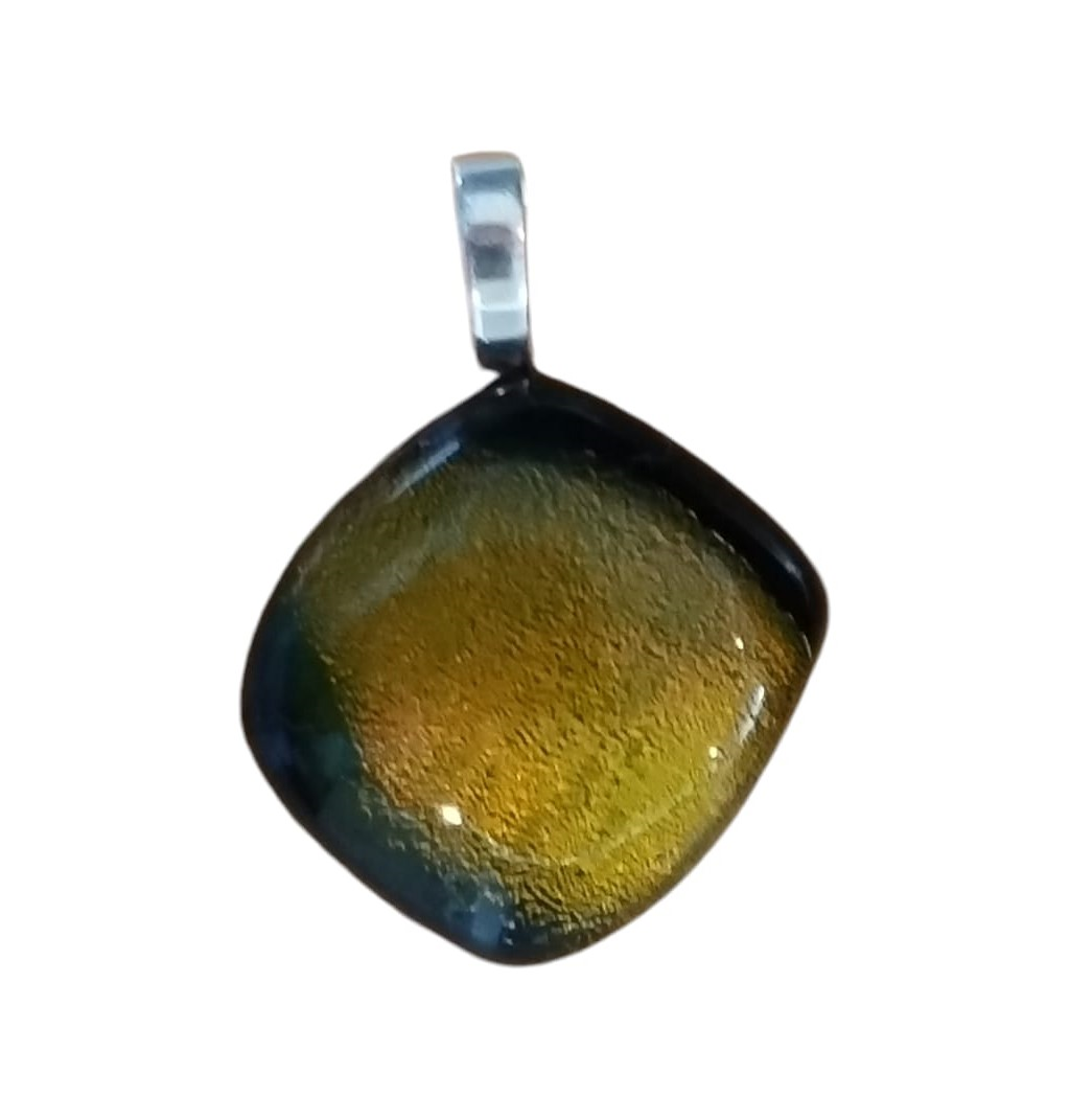 Glass Pendant with 925 Sterling Silver Necklace (1mm x 50cm Box Chain) - 2