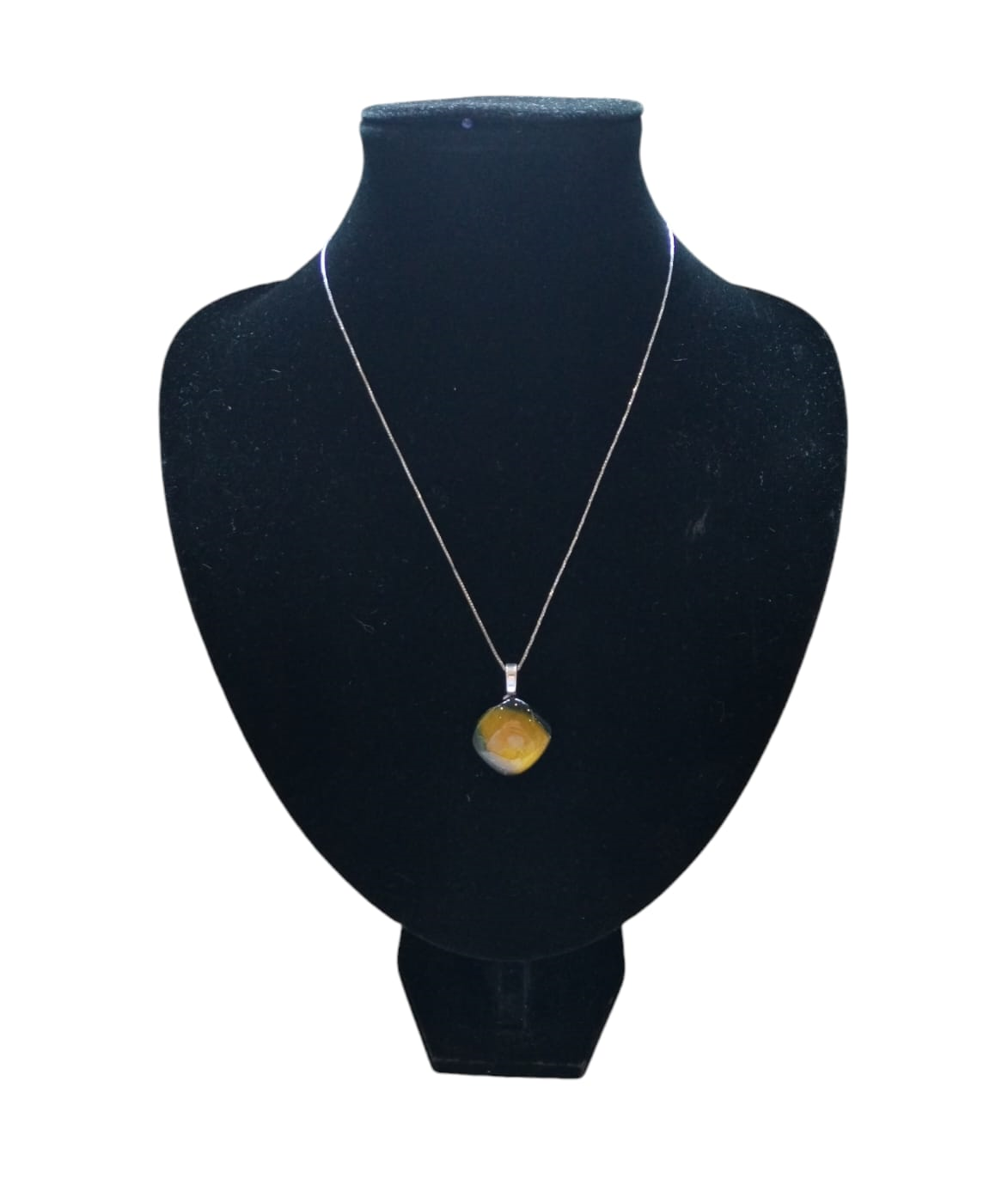 Glass Pendant with 925 Sterling Silver Necklace (1mm x 50cm Box Chain) - 5