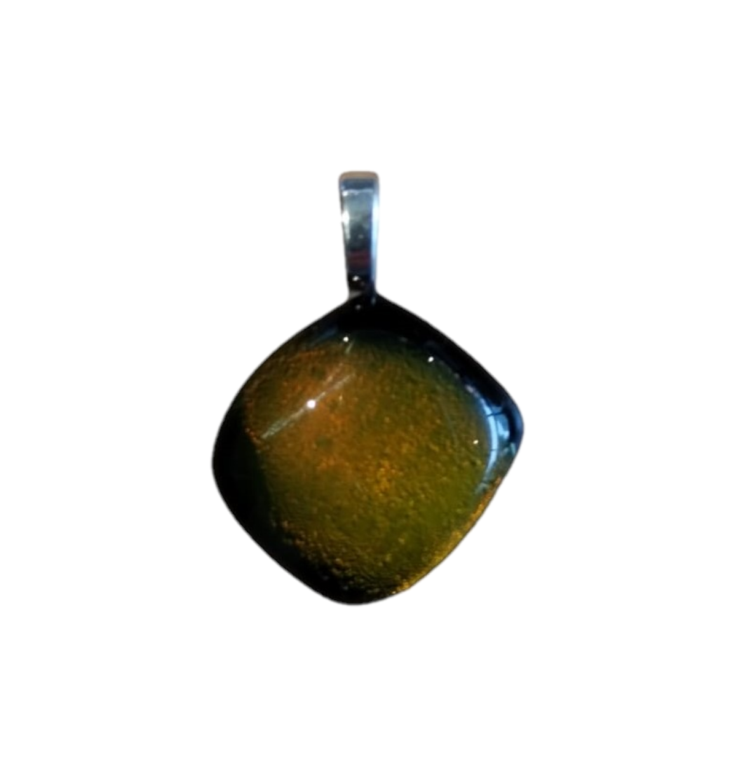 Glass Pendant with 925 Sterling Silver Necklace (1mm x 50cm Box Chain) - 3